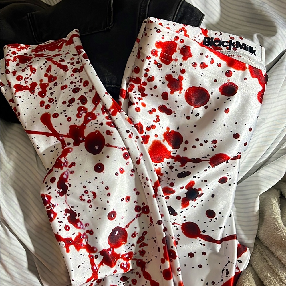 Blackmilk blood splatter dexter inspired leggings (museum item)